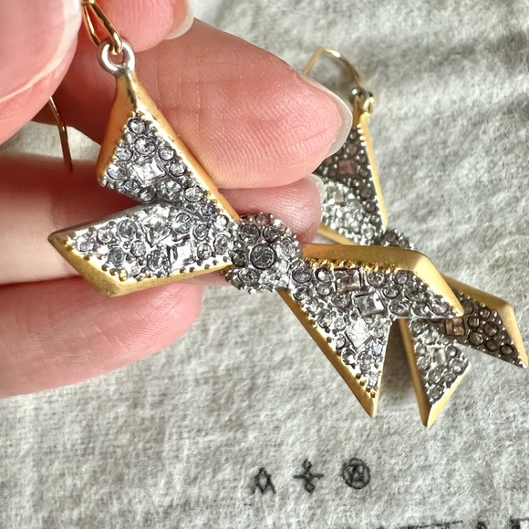 Alexis Bittar Swarovski Crystal Bow Earrings - Picture 7 of 8